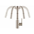 Aquacubic Kitchen pull faucet all copper electroplating brushed gold faucet basin hot and cold faucet